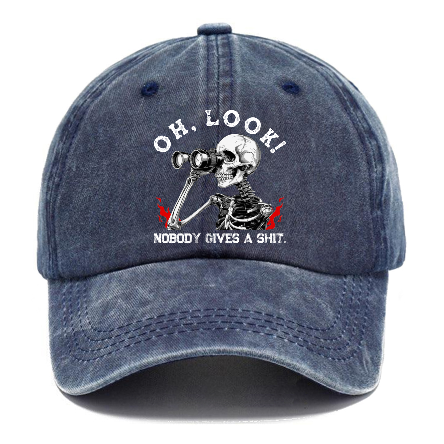 Personalized "Oh Look Nobody Gives A Shit" Custom Washed Baseball Caps