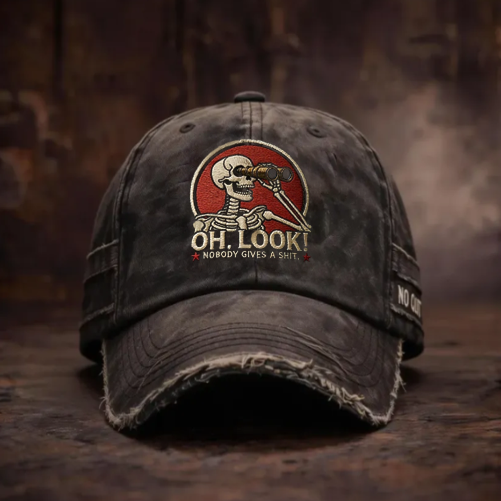 🎉Last Day 50% OFF -Oh, Look! Nobody Gives a” Skeleton Scout Cap