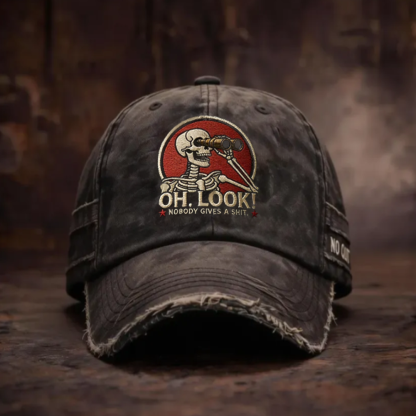 🎉Last Day 50% OFF -Oh, Look! Nobody Gives a” Skeleton Scout Cap