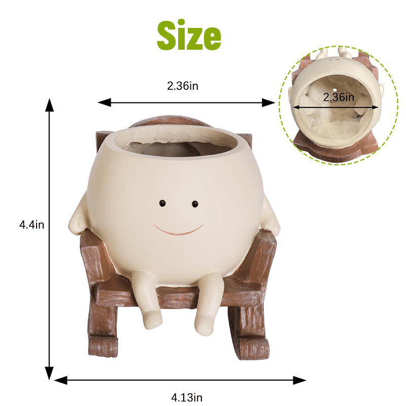 Rocking Chair Character Planter