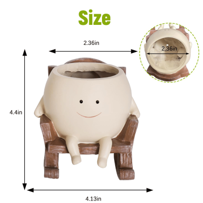 Rocking Chair Character Planter