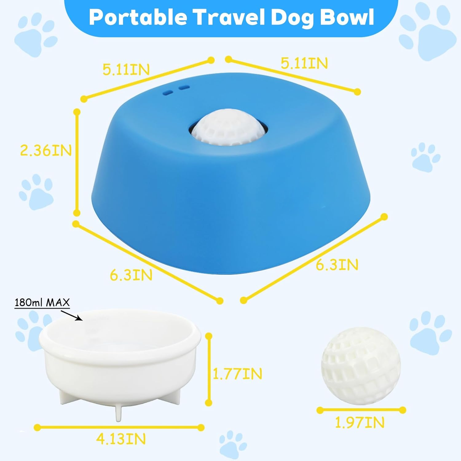 🔥LAST DAY SALE 49% OFF-🐶Slow Feeder Dog Bowls for Liquid Treat, Anti-Slip【Entertained Ball-in】 Bone Broth Dog Lick Bowl