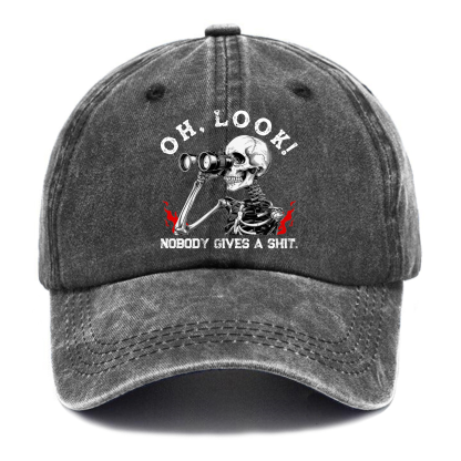Personalized "Oh Look Nobody Gives A Shit" Custom Washed Baseball Caps
