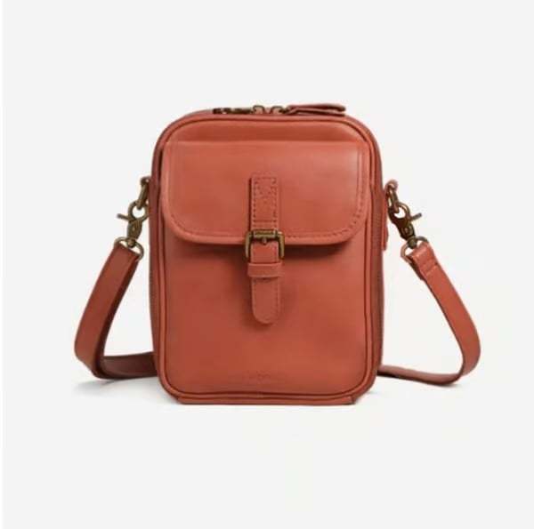 🔥LAST DAY 49% OFF- Crossbody Leather Bag - Brown / 20.5 x 15 x 6.5 cm