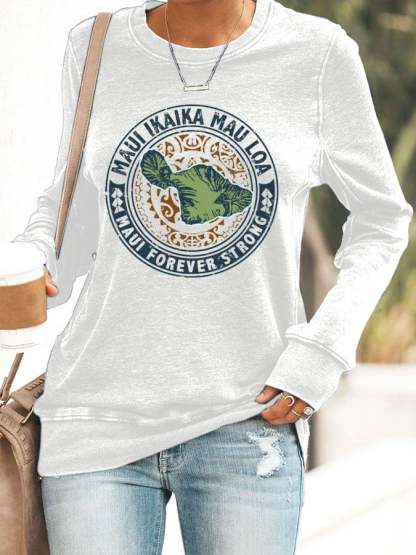 Women's Maui Forever Strong Ikaika Printed Sweatshirt
