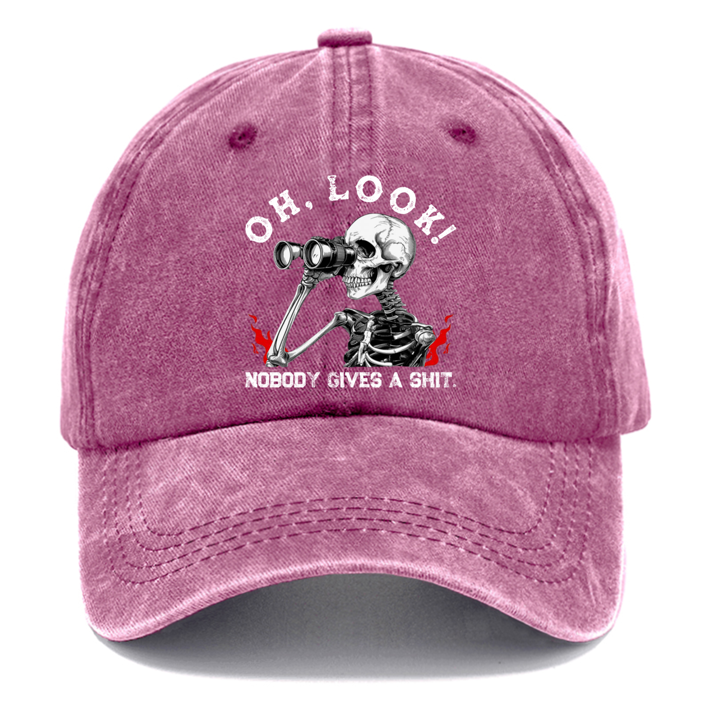 Personalized "Oh Look Nobody Gives A Shit" Custom Washed Baseball Caps