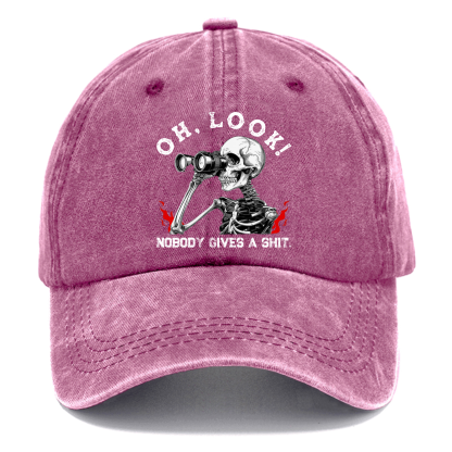 Personalized "Oh Look Nobody Gives A Shit" Custom Washed Baseball Caps