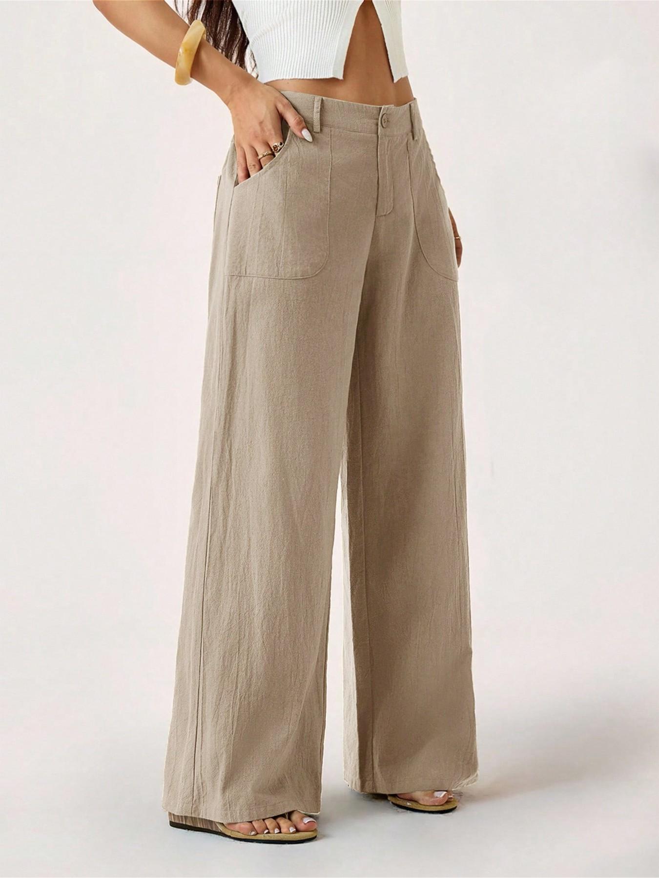 Women's Classical Cotton-Linen Palazzo Pants