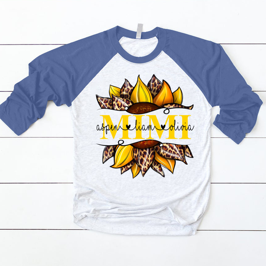 Leopard Yellow Sunflower Mimi And Kids CL01 Baseball