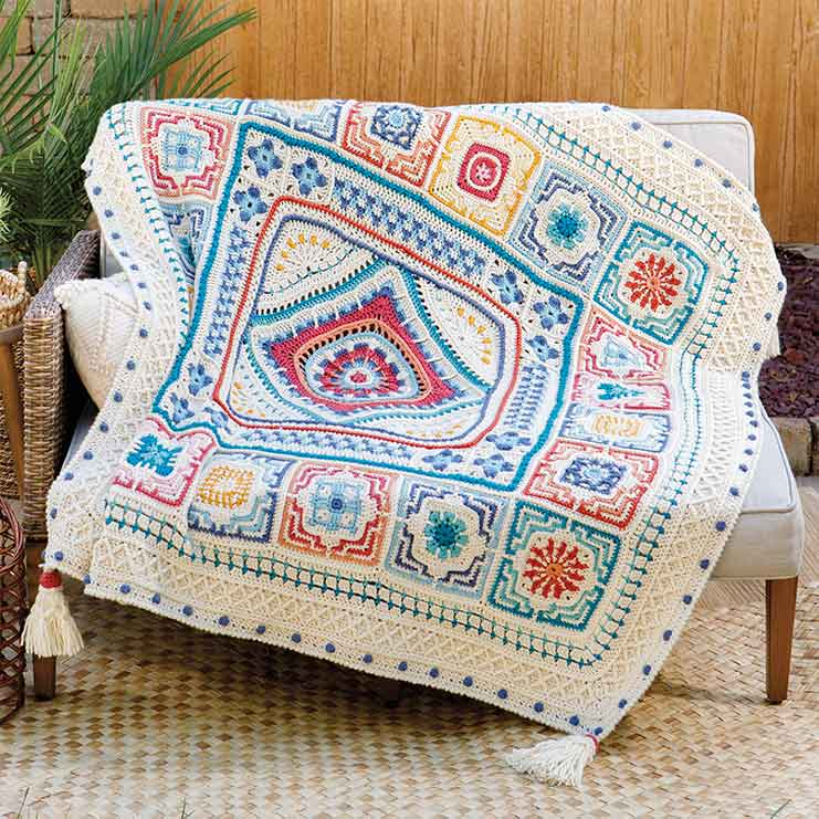Moroccan Tile Crochet Afghan