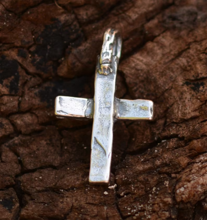 ️100% Handmade Silver Cross Healing Heart