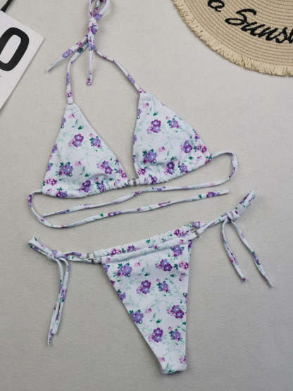 Women's Beach Metal Ring Straps Sexy Two-piece Bikini