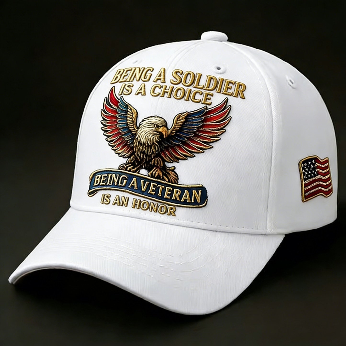 🦅 “Being a Soldier, Being a Veteran”  Commemorative Cap(Printed pattern)