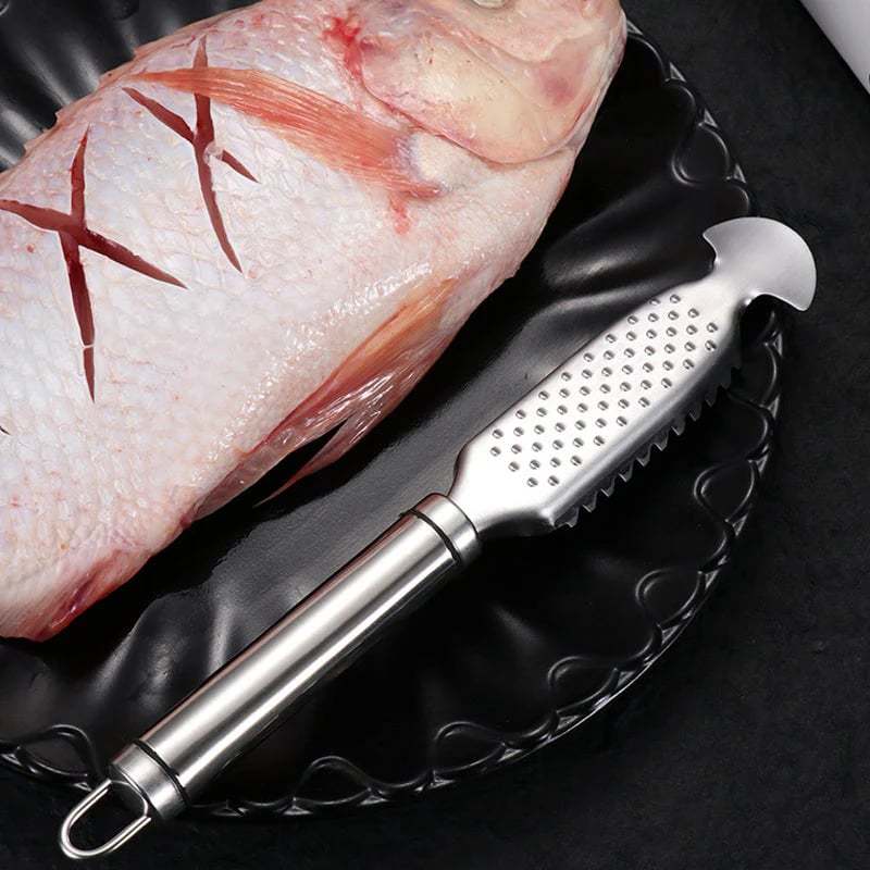 🐟2-in-1 Stainless Steel Fish Scaler + Ginger Grater