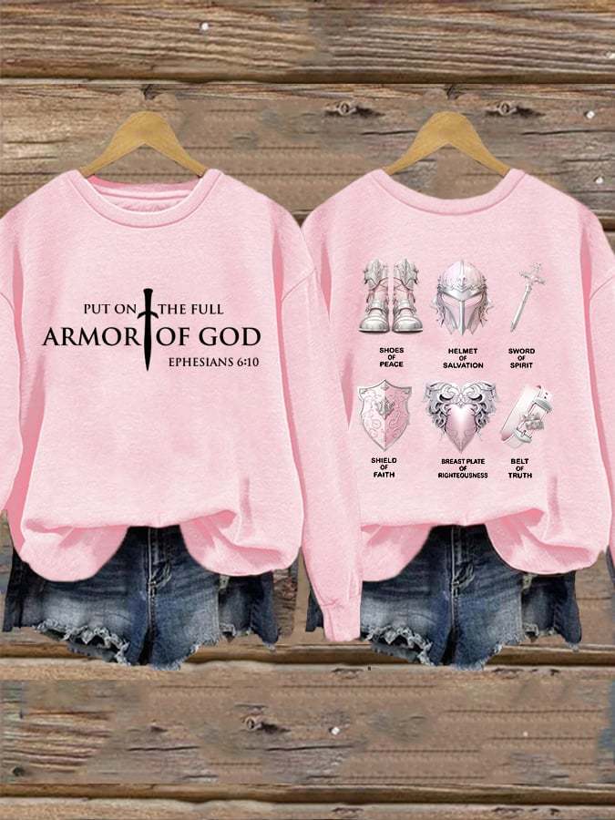 Women's Put On The Full Armor Of God Casual Sweatshirt