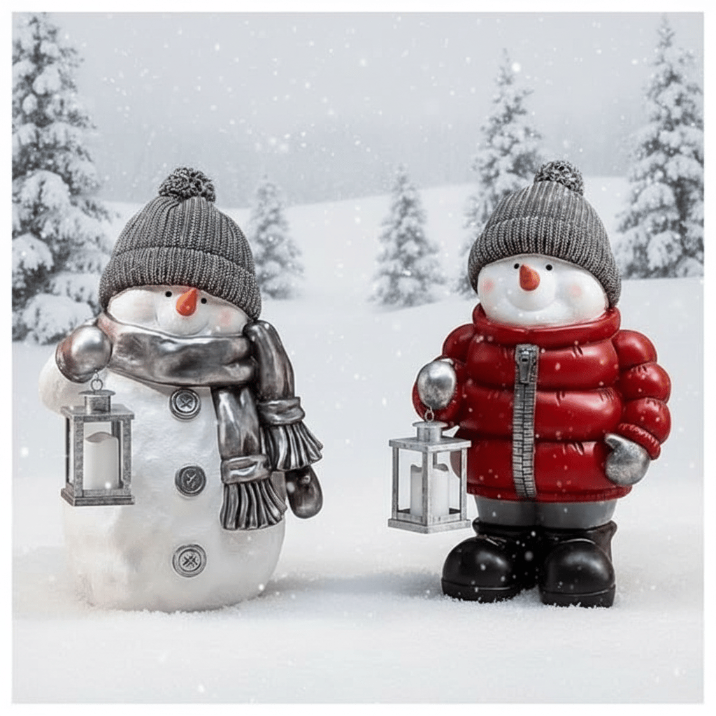 🔥Limited Edition, Only 100 Sets Left! - 🎄Handcrafted Snowman Figurines
