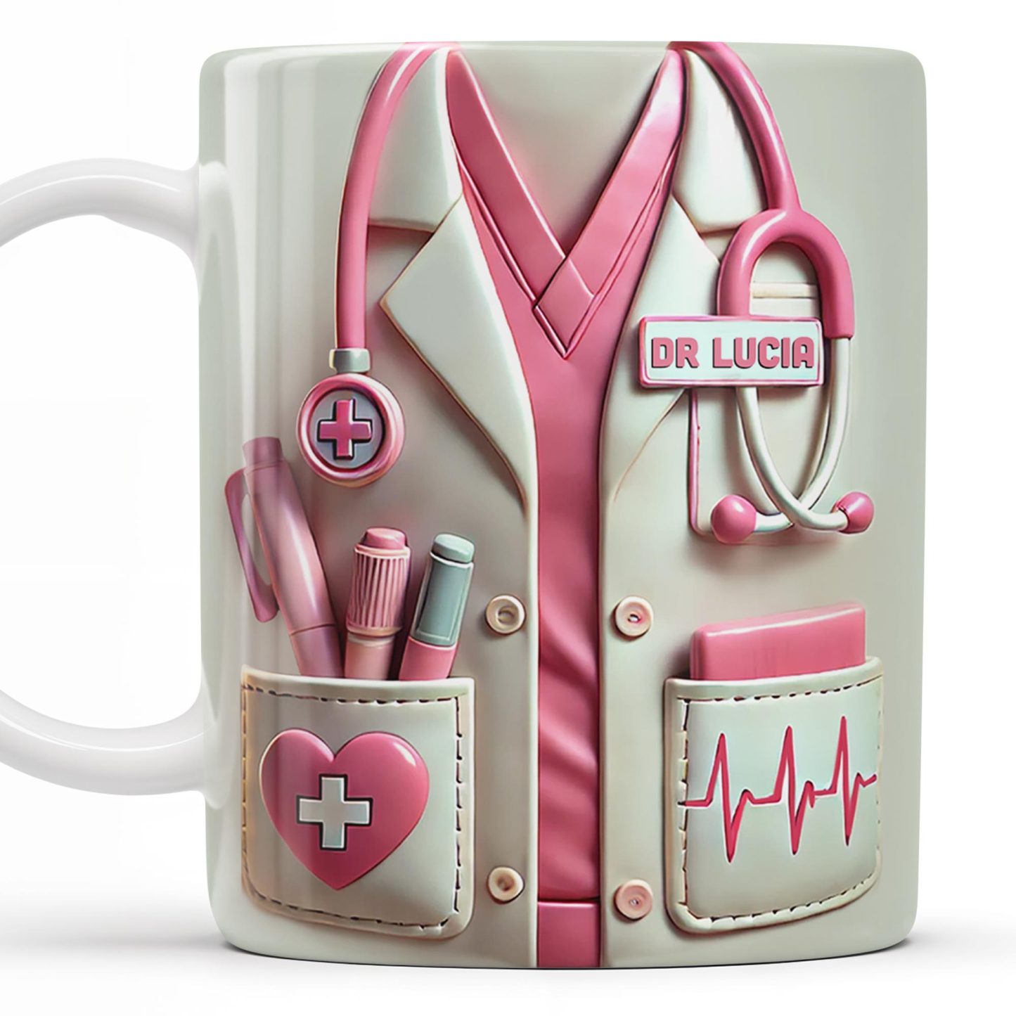 Medical Appreciation Design With Stethoscope - Personalized Coffee Mug - Gift For Medical Professionals