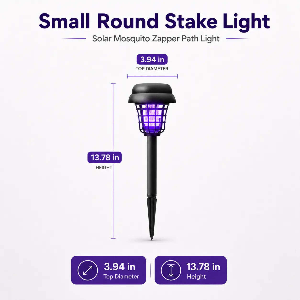 🔥Limited Time 49% Off✨Solar Mosquito Zapper Light – Outdoor Garden Stake Lamp