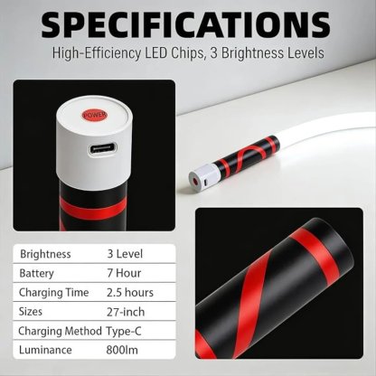 🌟 27" Flexible LED Work Light 🌟Bendable LED Flashlight Stick