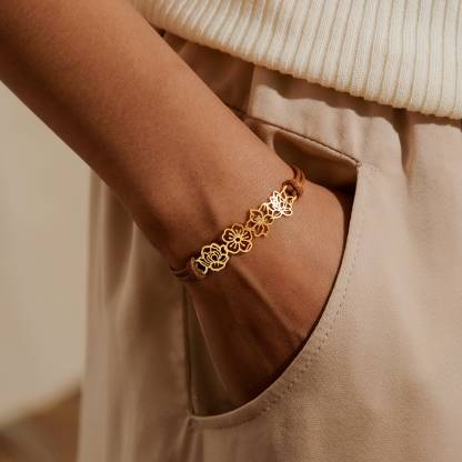 Personalized Mother's Day Dainty Adjustable Birth Flowers Family Jewelry | GC048