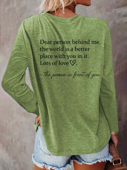 Women's The World Is A Better Place With You In It Print T-Shirt