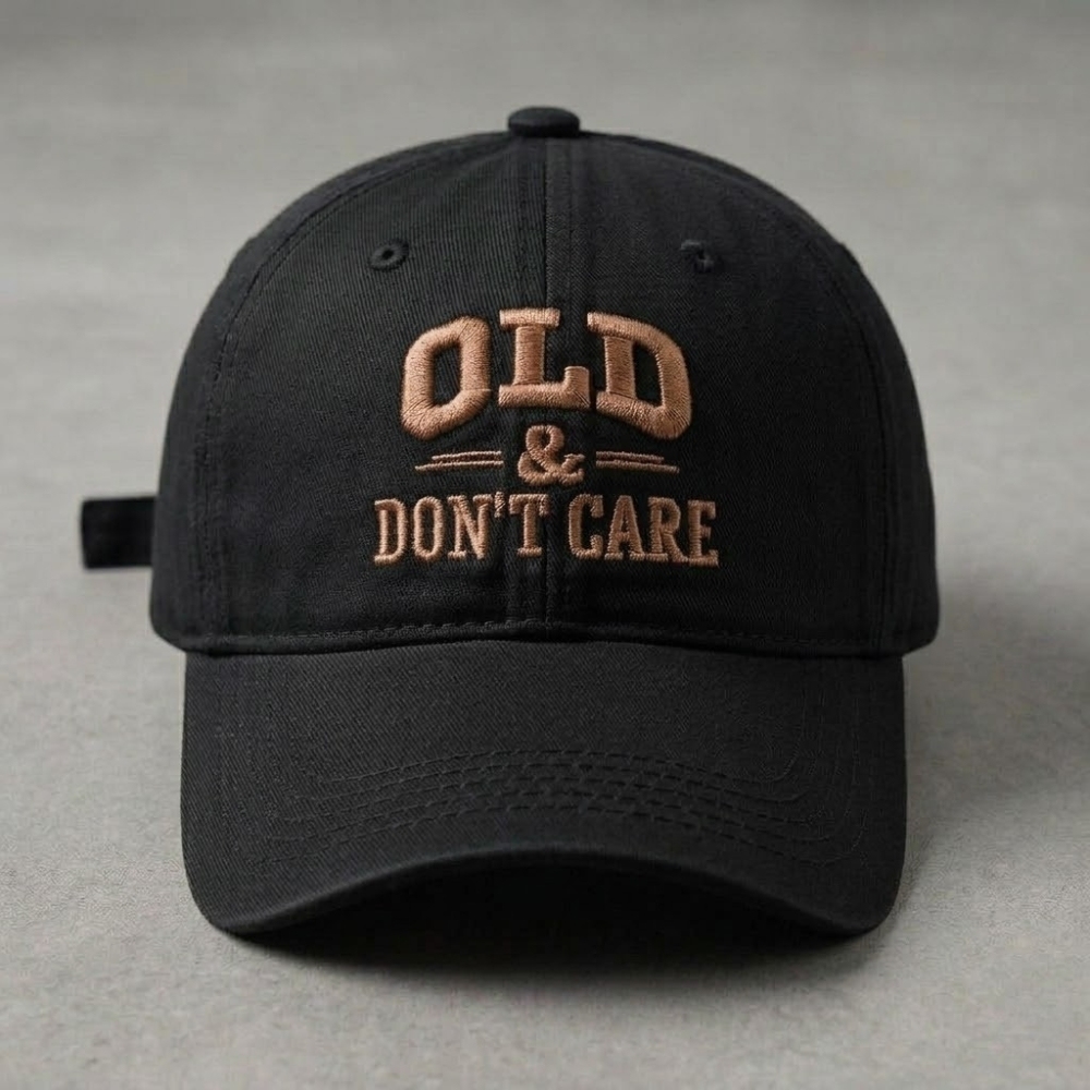 OLD & DON'T CARE Baseball Cap – Adjustable Cap for Men, Perfect Gift For Dad Low Profile Dad Hat