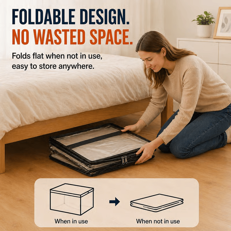 🎁 Last Day Sale 49% OFF📦Large Heavy-Duty Thick Plastic Clear Storage Bag for Clothes, Moving & Storage📦