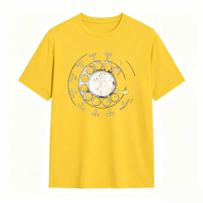 Vintage Rotary Phone Dial Pattern T-Shirt