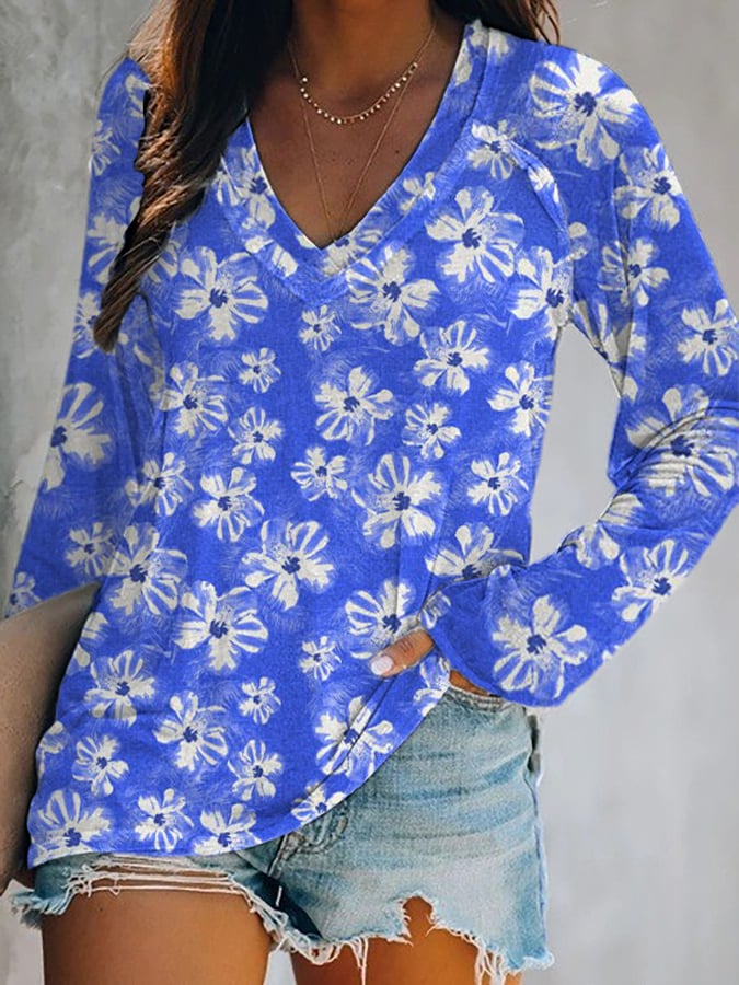 Women's Hawaiian Hibiscus Casual T-Shirt