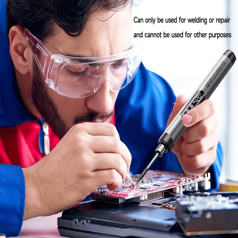 🌡️ Adjustable Temperature Soldering Iron – LCD Screen DIY Kit with Organizer Box ✨ - Grey