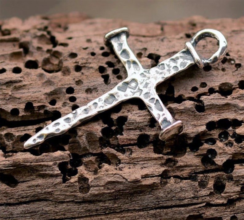 ️100% Handmade Silver Cross Pendant