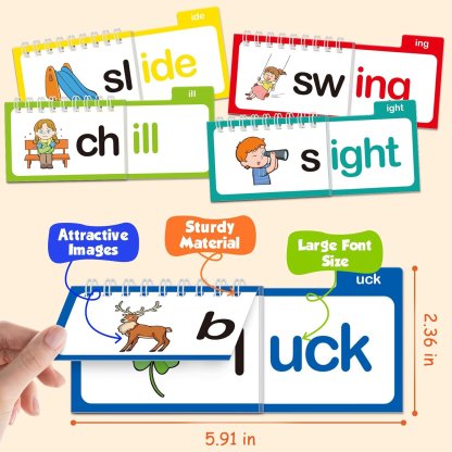 📚 Read & Rhyme Flip-Book Set – 30 Educational Phonics Flip Books for Early Learning
