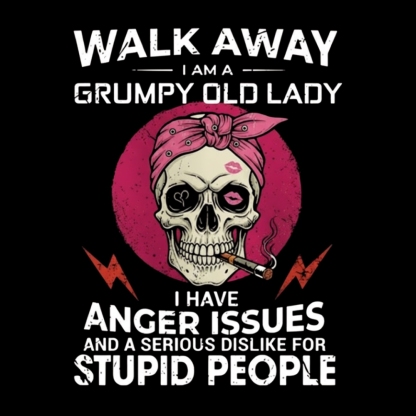 Walk Away I'm A Grumpy Old Lady Custom Year Of Birth Women's V- T Shirt