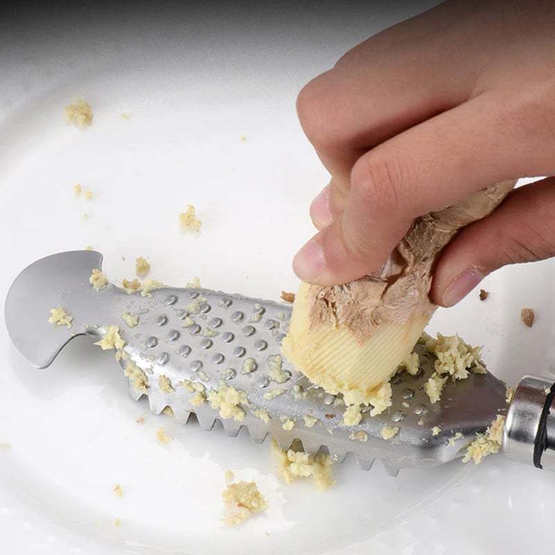 🐟2-in-1 Stainless Steel Fish Scaler + Ginger Grater