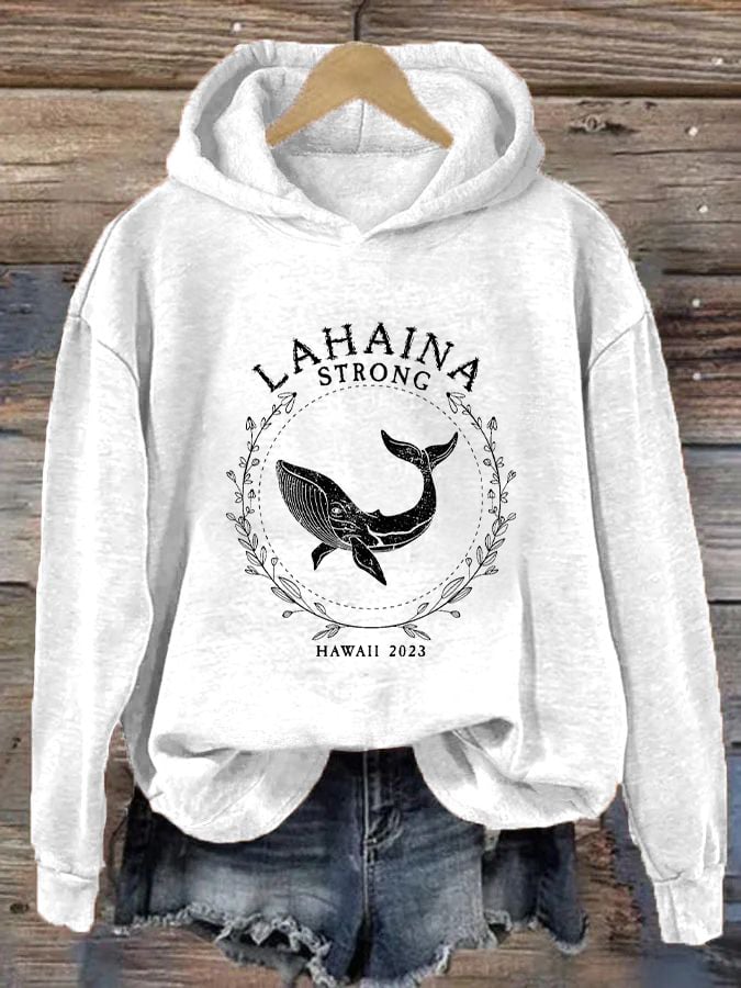 Women's Maui Humpback Whale Casual Hoodie