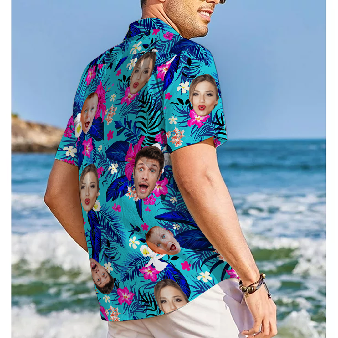 Personalized Hawaiian Shirt with Face,Custom Hawaiian Shirt