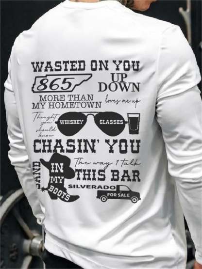 Men's Wallen Last Night We Let The Liquor Talk Long-Sleeve T-Shirt