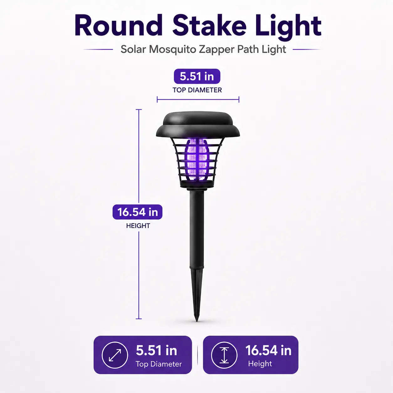 🔥Limited Time 49% Off✨Solar Mosquito Zapper Light – Outdoor Garden Stake Lamp