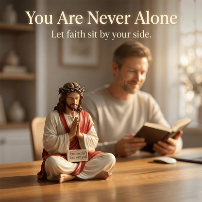 ✝️Peaceful Desk Companions ✨ Handcrafted Jesus & Virgin Mary Figurines