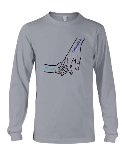 Grandpa And Kids Hold Hand