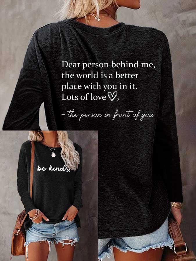 Women's The World Is A Better Place With You In It Print T-Shirt