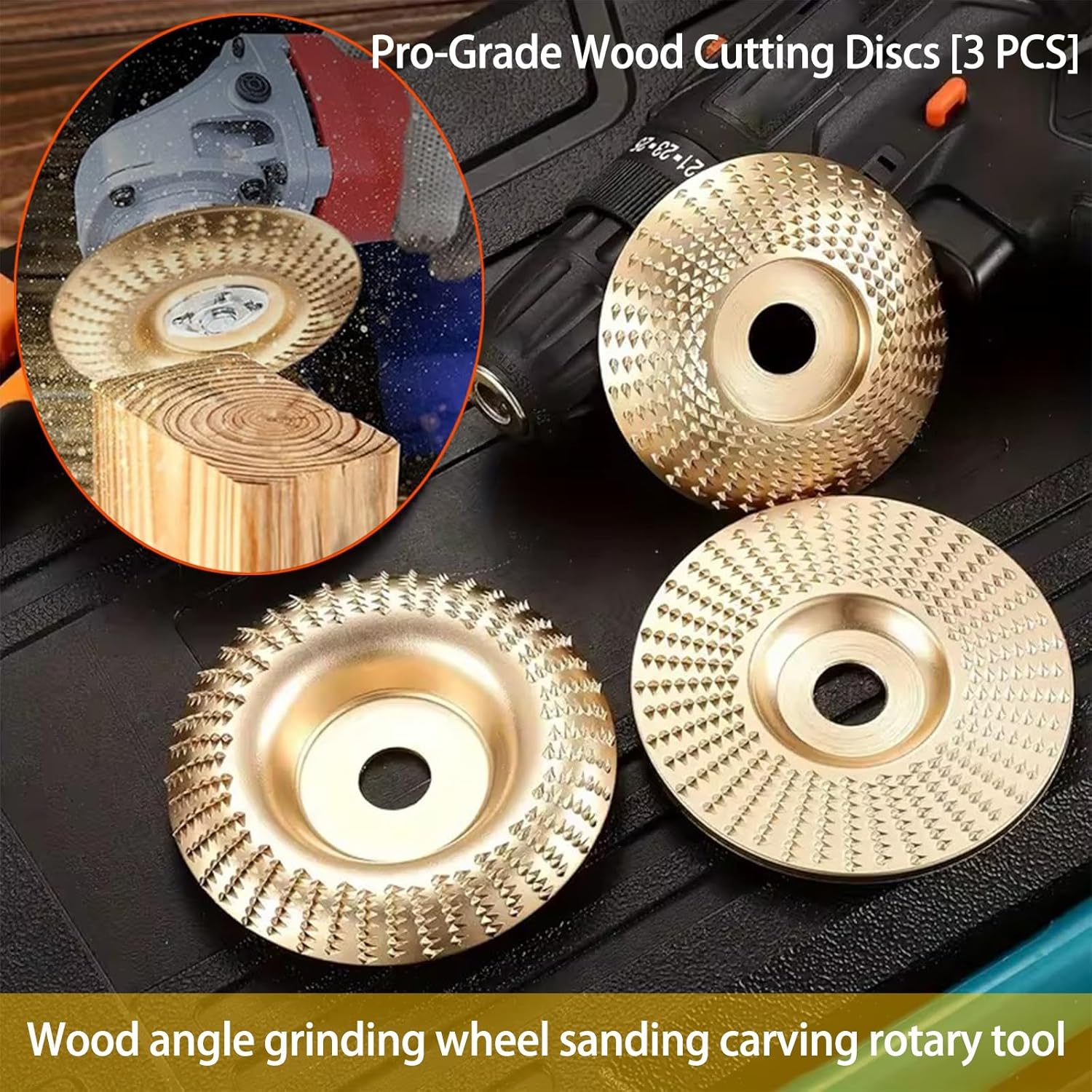 3PCS Wood Carving Disc Set