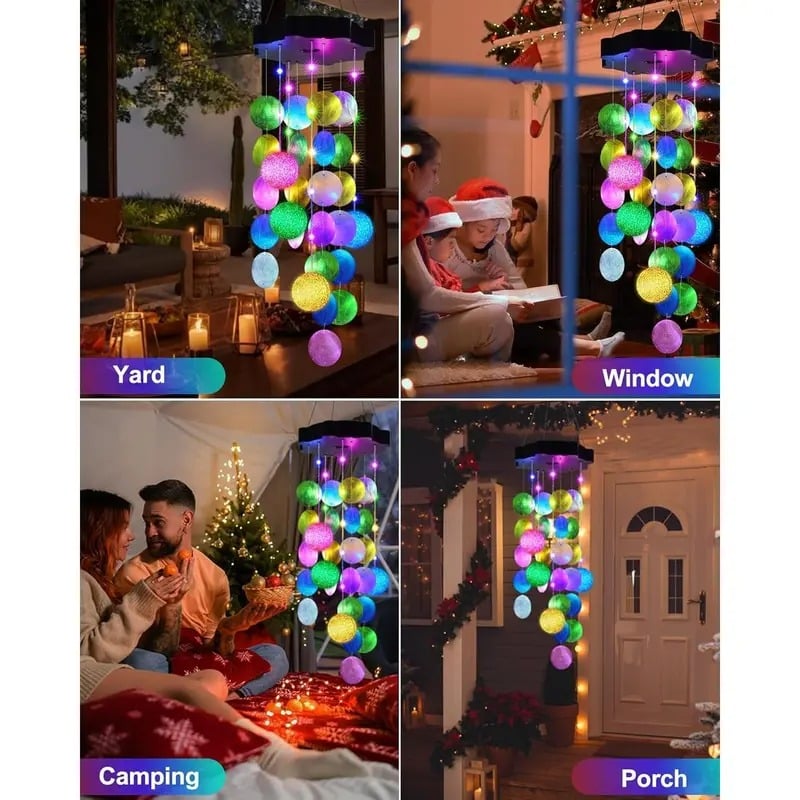 🎁Last Day 49% OFF - 🌈 ✨ Solar-Powered Seashell Wind Chime Light