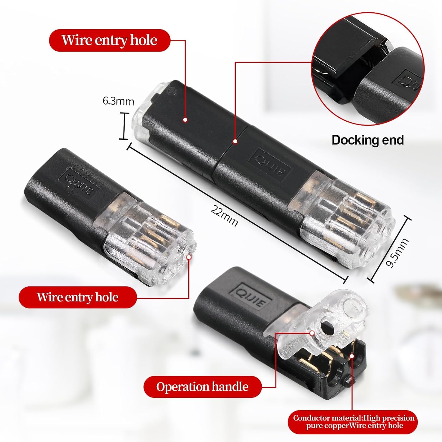 🔧Flame-Retardant Locking Wire Quick Connectors – Suitable for emergency repairs, home and automotive wiring/mods, shockproof & fire-resistant, easy to use, safe for beginners.🏡