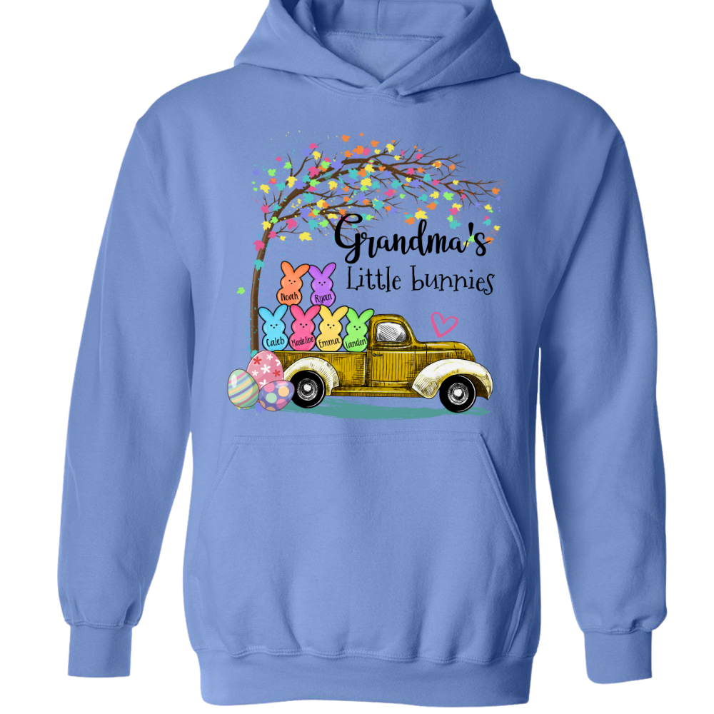 Custom Grandma Little Bunnies Cute Easter Day Hoodie