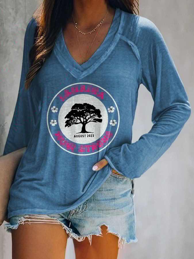 Women's Lahaina Maui Strong Print Casual T-Shirt