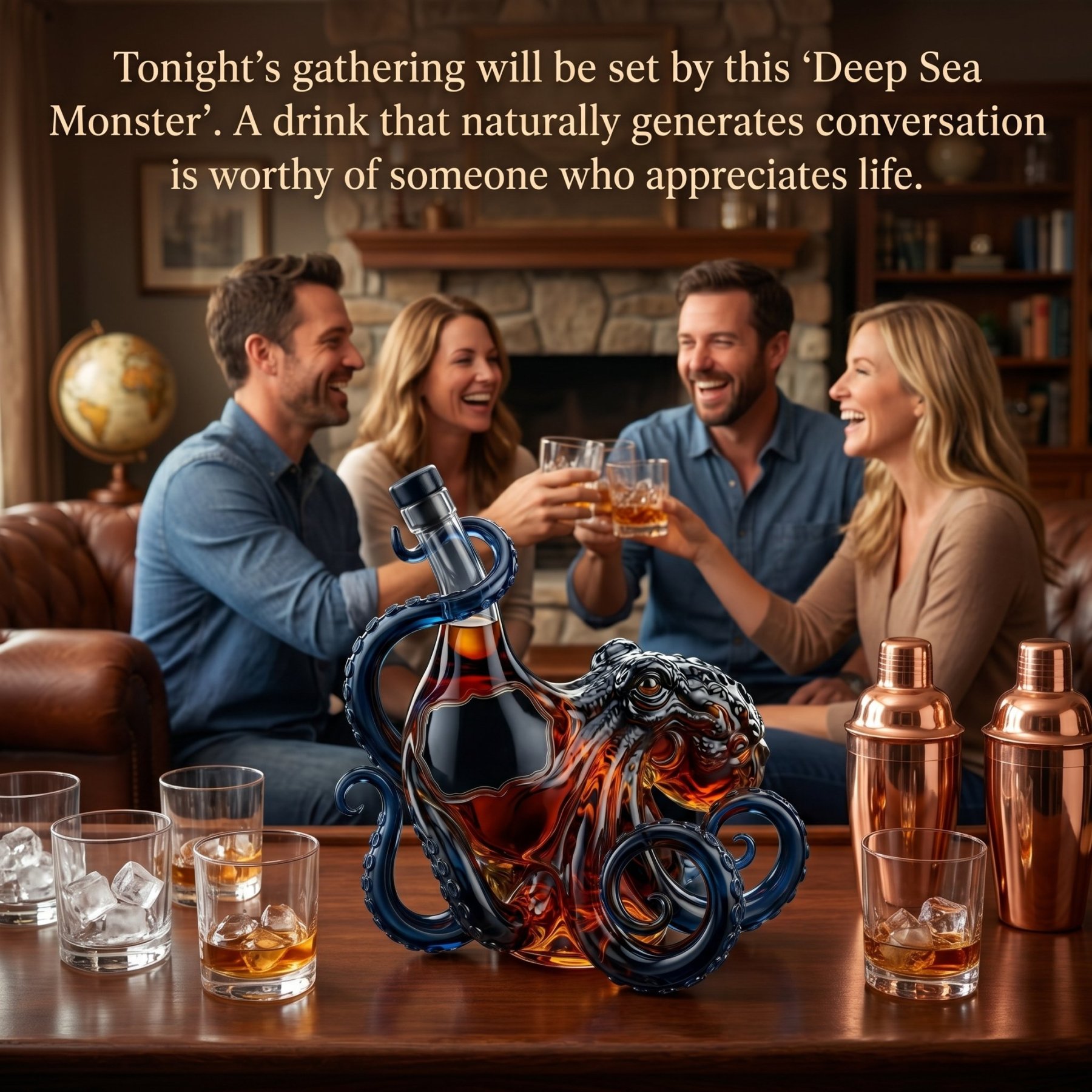🔥3D Sculpted Octopus Collector's Edition Bottle