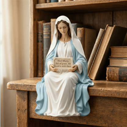✝️Peaceful Desk Companions ✨ Handcrafted Jesus & Virgin Mary Figurines