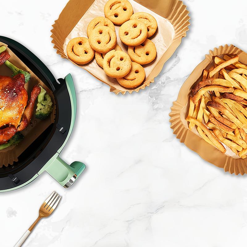 100Pcs Parchment Paper Air Fryer Paper Liners