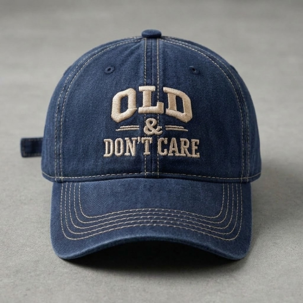 OLD & DON'T CARE Baseball Cap –  Adjustable Cap for Men, Perfect Gift For Dad Low Profile Dad Hat